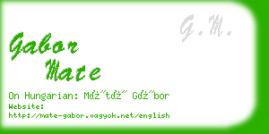 gabor mate business card